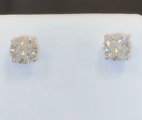 
              10K WHITE GOLD 1.43 CARAT 7 MM CERTIFIED LAB GROWN DIAMONDS STUDS EARRINGS
            