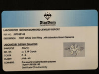 
              10K WHITE GOLD 3.16 CARAT CERTIFIED LAB GROWN DIAMONDS RING
            