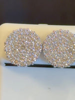 
              2.13 CARAT CERTIFIED LAB GROWN DIAMONDS 13 MM STERLING SILVER RHODIUM PLATED STUDS EARRINGS
            