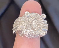 
              10K WHITE GOLD 6 CARAT MENS REAL DIAMOND ENGAGEMENT WEDDING PINKY RING BAND
            