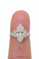 
              14K WHITE GOLD 4.67 CARAT CERTIFIED LAB GROWN DIAMONDS ENGAGEMENT WEDDING RING
            