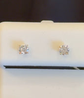 
              10K YELLOW GOLD .28 CARAT CERTIFIED LAB GROWN DIAMONDS 3 MM SOLITAIRE STUDS EARRINGS
            