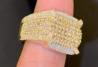 
              10K SOLID YELLOW GOLD 2.75 CARAT REAL DIAMOND ENGAGEMENT RING WEDDING PINKY BAND
            