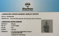 
              2.57 CARAT LAB GROWN DIAMONDS STERLING SILVER 2.25 INCHES JESUS CROSS PENDANT
            