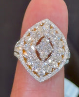 
              3 CARAT LAB GROWN DIAMONDS STERLING SILVER GOLD PLATED ENGAGEMENT WEDDING RING
            