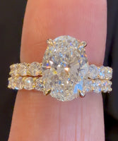 
              14K YELLOW GOLD 5.15 CARAT CERTIFIED LAB GROWN DIAMONDS ENGAGEMENT RING WEDDING BAND BRIDAL SET
            
