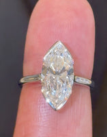 
              14K WHITE GOLD 3.51 CARAT CERTIFIED LAB GROWN DIAMONDS ENGAGEMENT WEDDING RING
            