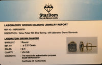 
              .31 CARAT CERTIFIED LAB GROWN DIAMONDS 6.5 MM STERLING SILVER GOLD PLATED STUDS EARRINGS
            