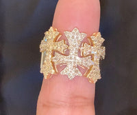 
              10K SOLID YELLOW GOLD 2 CARAT REAL DIAMOND ENGAGEMENT RING WEDDING PINKY BAND
            