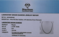 
              5.35 CARAT LAB GROWN DIAMONDS STERLING SILVER 22 INCHES 53.23 GRAMS 9 MM CHAIN NECKLACE
            