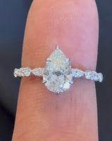 
              14K WHITE GOLD 1.93 CARAT CERTIFIED LAB GROWN DIAMONDS ENGAGEMENT WEDDING RING
            
