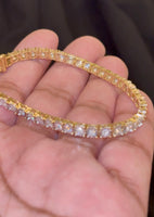 
              1.97 CARAT LAB GROWN DIAMONDS STERLING SILVER GOLD PLATED 7 INCHES 4 MM BRACELET
            