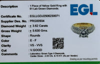 
              10K YELLOW GOLD 3.68 CARAT CERTIFIED LAB GROWN DIAMONDS RING
            
