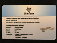
              14K YELLOW GOLD 5 CARAT CERTIFIED LAB GROWN DIAMONDS ENGAGEMENT RING WEDDING BAND BRIDAL SET
            