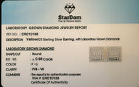 
              .98 CARAT CERTIFIED LAB GROWN DIAMONDS 10 MM STERLING SILVER RHODIUM PLATED STUDS EARRING
            