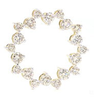 
              10K YELLOW GOLD 2.25 CARAT 25 MM NATURAL DIAMOND PENDANT CHARM WITH GOLD CHAIN
            