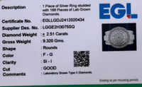 
              2.51 CARAT EGL CERTIFIED LAB GROWN DIAMONDS STERLING SILVER RING
            