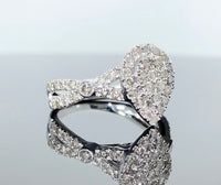 
              10K WHITE GOLD 1.10 CARAT WOMEN REAL DIAMOND ENGAGEMENT RING WEDDING BRIDAL
            