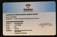 
              14K YELLOW GOLD 4.11 CARAT CERTIFIED LAB GROWN DIAMONDS ENGAGEMENT RING WEDDING BAND BRIDAL SET
            