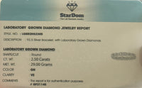 
              2.50 CARAT STERLING SILVER 8 INCHES 9.5 MM CERTIFIED LAB GROWN DIAMONDS BRACELET
            
