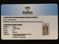 
              .35 CARAT CERTIFIED LAB GROWN DIAMONDS STERLING SILVER GOLD PLATED 1.50 INCHES PENDANT
            
