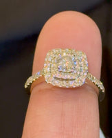 
              10K YELLOW GOLD 1.25 CARAT NATURAL DIAMOND CENTER .50 CARAT ENGAGEMENT RING WEDDING RING BRIDAL
            