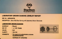 
              .43 CARAT CERTIFIED LAB GROWN DIAMONDS 7 MM STERLING SILVER RHODIUM PLATED STUDS EARRINGS
            