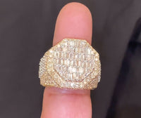 
              10K SOLID YELLOW GOLD 8 CARAT REAL DIAMOND ENGAGEMENT RING WEDDING PINKY BAND
            
