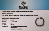 
              6.47 CARAT LAB GROWN DIAMONDS STERLING SILVER 8.50 INCHES 10 MM CUBAN LINK BRACELET
            