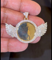 
              1.73 CARAT CERTIFIED LAB GROWN DIAMONDS STERLING SILVER GOLD PLATED 2 INCHES MEMORY PENDANT
            