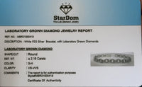 
              2.16 CARAT LAB GROWN DIAMONDS STERLING SILVER 8.50 INCHES 9 MM BRACELET
            