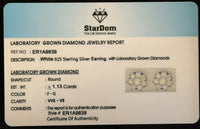
              1.13 CARAT CERTIFIED LAB GROWN DIAMONDS 8 MM STERLING SILVER RHODIUM PLATED STUDS EARRINGS
            