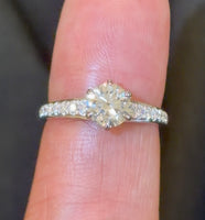 
              14K WHITE GOLD 1.43 CARAT CERTIFIED LAB GROWN DIAMONDS ENGAGEMENT WEDDING RING
            