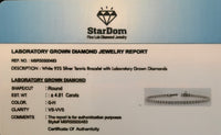 
              4.81 CARAT CERTIFIED LAB GROWN DIAMONDS STERLING SILVER 7 INCHES 2.5 MM TENNIS BRACELET
            