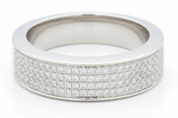 
              10K WHITE GOLD .50 CARAT REAL DIAMOND MENS WEDDING RING ANNIVERSARY ENGAGEMENT BAND
            