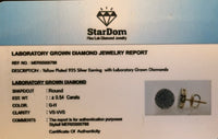 
              .54 CARAT CERTIFIED LAB GROWN DIAMONDS 9 MM STERLING SILVER GOLD PLATED STUDS EARRINGS
            