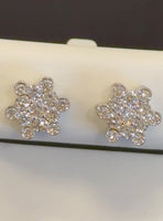
              1.06 CARAT CERTIFIED LAB GROWN DIAMONDS 9 MM STERLING SILVER RHODIUM PLATED STUDS EARRING
            
