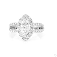 
              10K WHITE GOLD 2.28 CARAT CERTIFIED LAB GROWN DIAMONDS MARQUISE RING
            