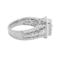 
              1.42 CARAT CERTIFIED LAB GROWN DIAMONDS STERLING SILVER RHODIUM PLATED ENGAGEMENT WEDDING RING
            