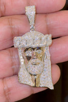 
              3.73 CARAT CERTIFIED LAB GROWN DIAMONDS STERLING SILVER 2.25 INCHES JESUS CROSS PENDANT
            
