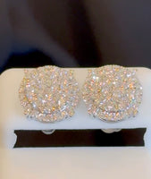 
              1.45 CARAT STERLING SILVER 13 MM CERTIFIED LAB GROWN DIAMONDS STUDS EARRINGS
            
