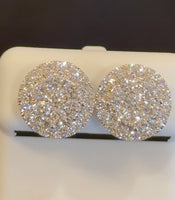 
              2.22 CARAT CERTIFIED LAB GROWN DIAMONDS 13 MM STERLING SILVER RHODIUM PLATED STUDS EARRINGS
            