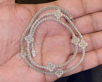 
              10K WHITE GOLD 2.50 CARAT REAL DIAMOND 9 MM 18 INCHES 22.42 GRAM GOLD CHAIN NECKLACE
            