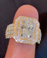 
              10K YELLOW GOLD 8.33 TCW 3.50 CARAT CENTER OVAL CERTIFIED LAB GROWN DIAMONDS RING
            
