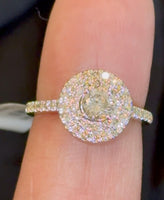 
              10K YELLOW GOLD 1.25 CARAT NATURAL DIAMOND CENTER .50 CARAT ENGAGEMENT RING WEDDING RING BRIDAL
            