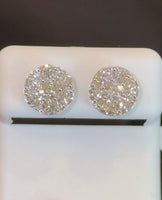 
              1.88 CARAT CERTIFED LAB GROWN DIAMONDS STERLING SILVER 10 MM STUDS EARRINGS
            