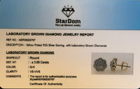 
              .69 CARAT CERTIFIED LAB GROWN DIAMONDS 10 MM STERLING SILVER GOLD PLATED STUDS EARRINGS
            