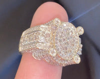 
              10K YELLOW GOLD 6 CARAT MENS REAL DIAMOND ENGAGEMENT WEDDING PINKY RING BAND
            