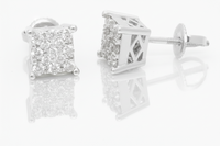 
              10K WHITE GOLD .40 CARAT MENS/WOMENS 5mm 100% GENUINE DIAMONDS EARRING STUDS
            