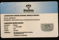 
              3.51 CARAT CERTIFIED LAB GROWN DIAMONDS STERLING SILVER RING
            
